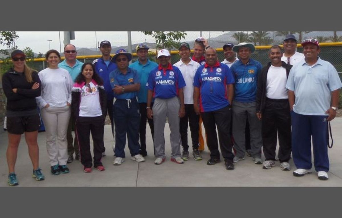 Coaching staff at a camp in California, USA.