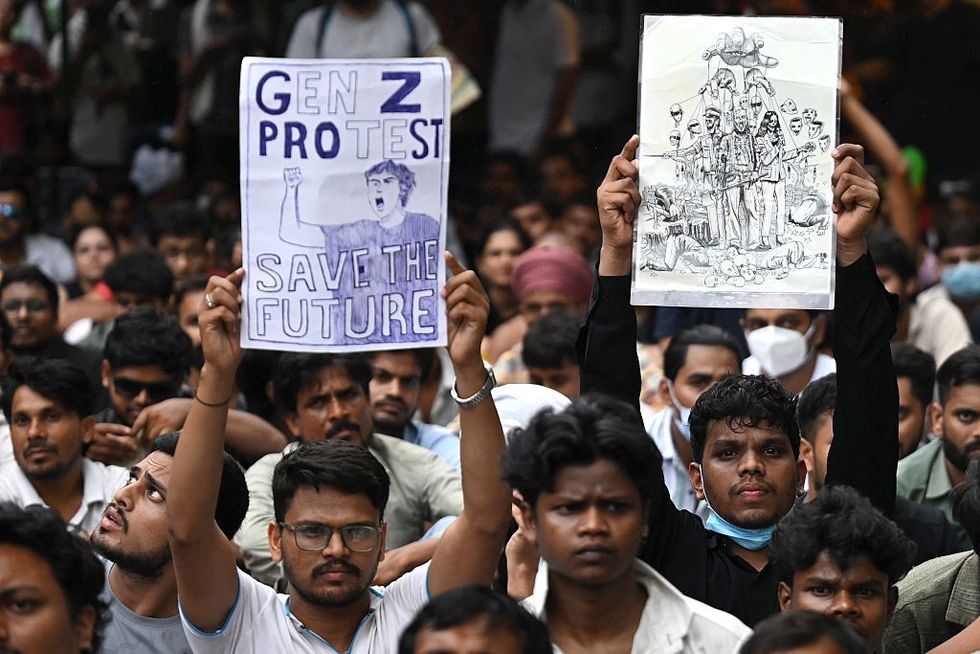 Cockroach Janta Party (CJP) supporters