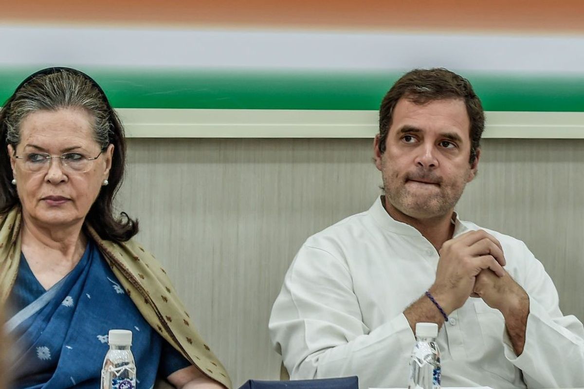 Congress leaders Sonia Gandhi and Rahul Gandhi