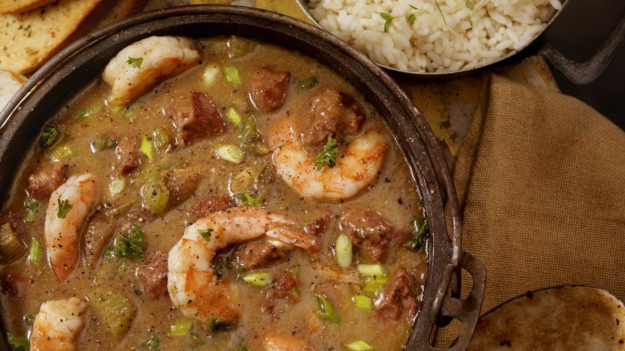 Creole style shrimp in New Orleans