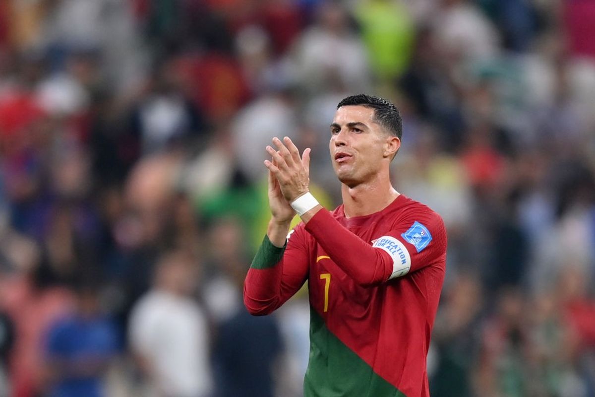 Cristiano Ronaldo applauds after Portugal beat Switzerland 6-1 at FIFA World Cup 2022 pre-quarter-finals