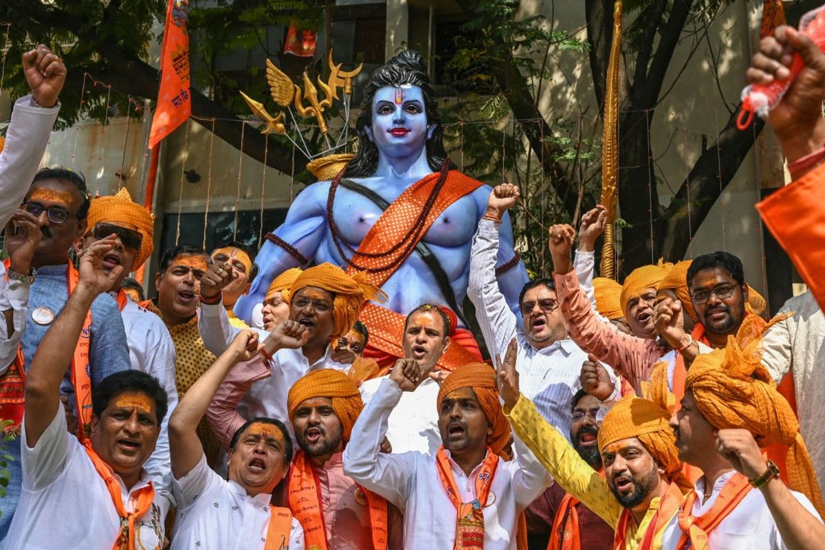 Devotees of Lord Ram celebrate in India's Hyderabad