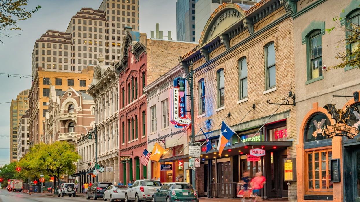 Entertainment district in downtown Austin
