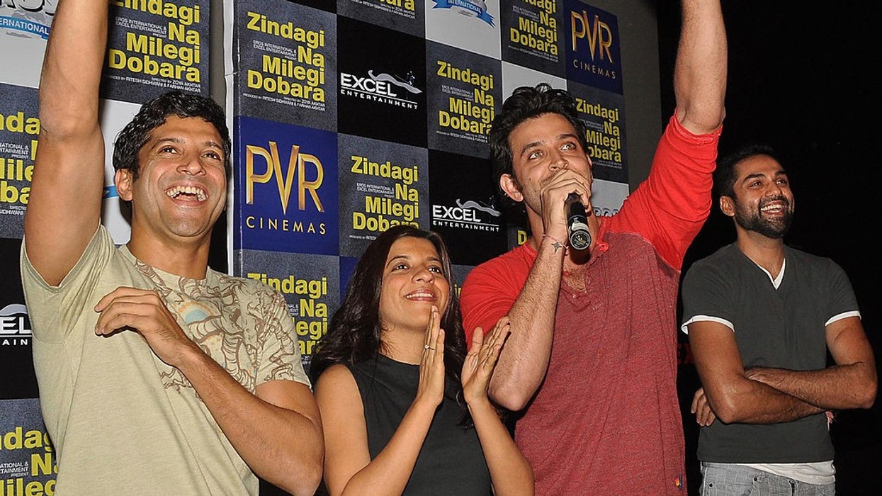 Farhan Akhtar, Zoya Akhtar, Hrithik Roshan and Abhay Deol