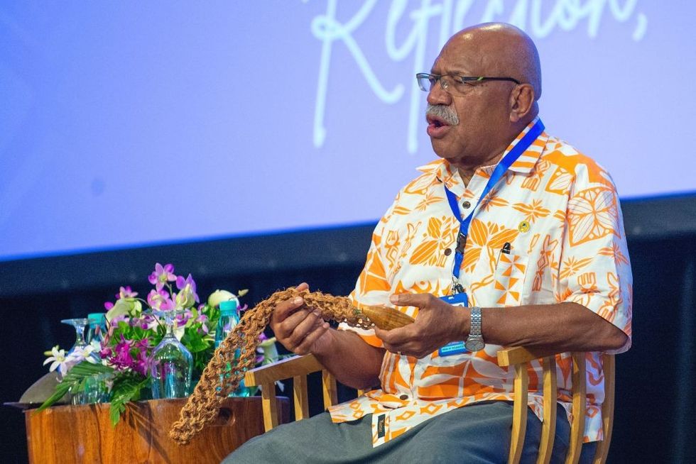 Fijiian prime minister Sitiveni Rabuka