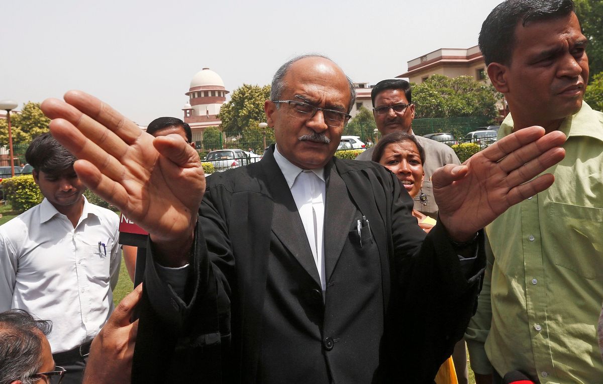 India's top court fines celebrated rights lawyer token one rupee
