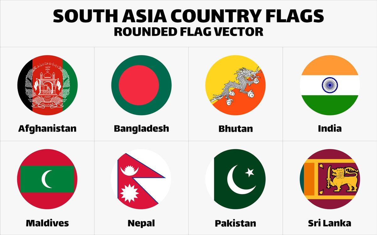 Flags of SAARC member nations
