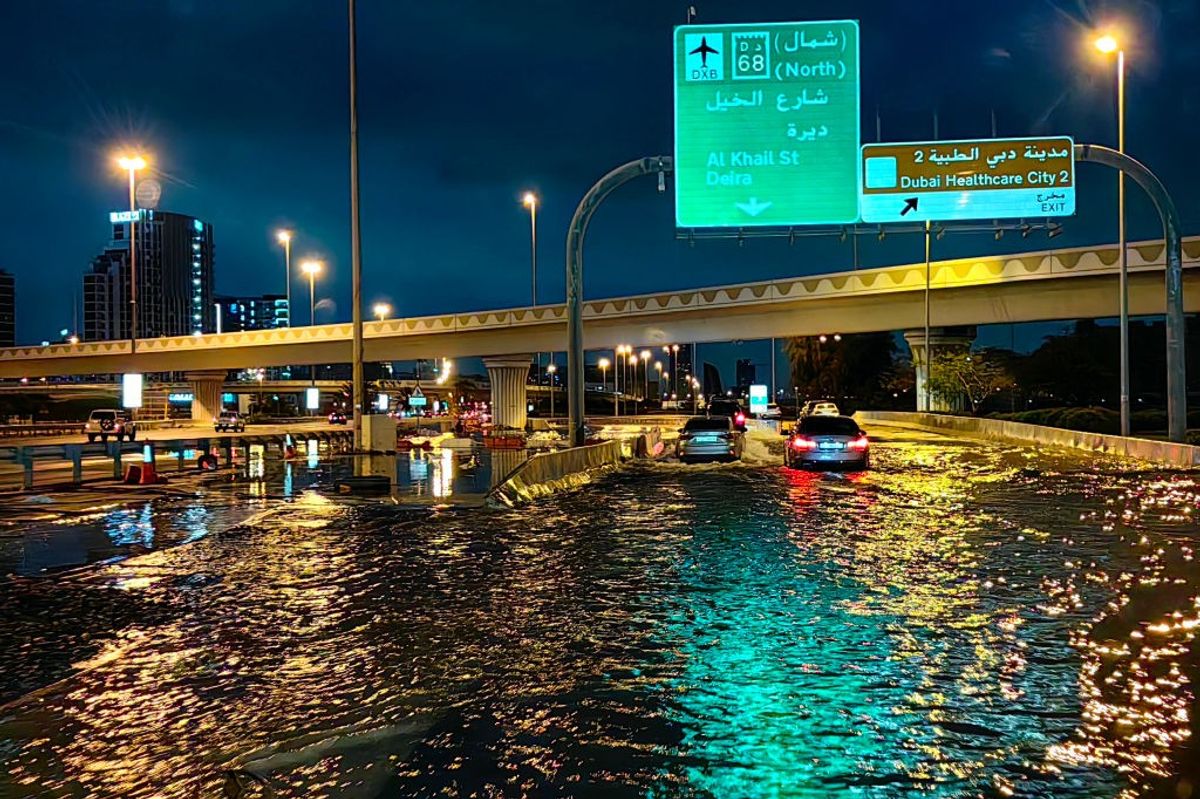 Floods in Dubai, UAE, after heavy rains