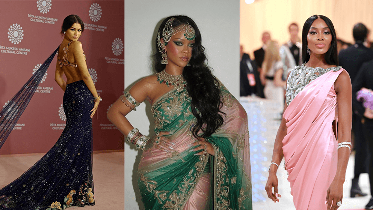 foreign celebrities in saree Hollywood list