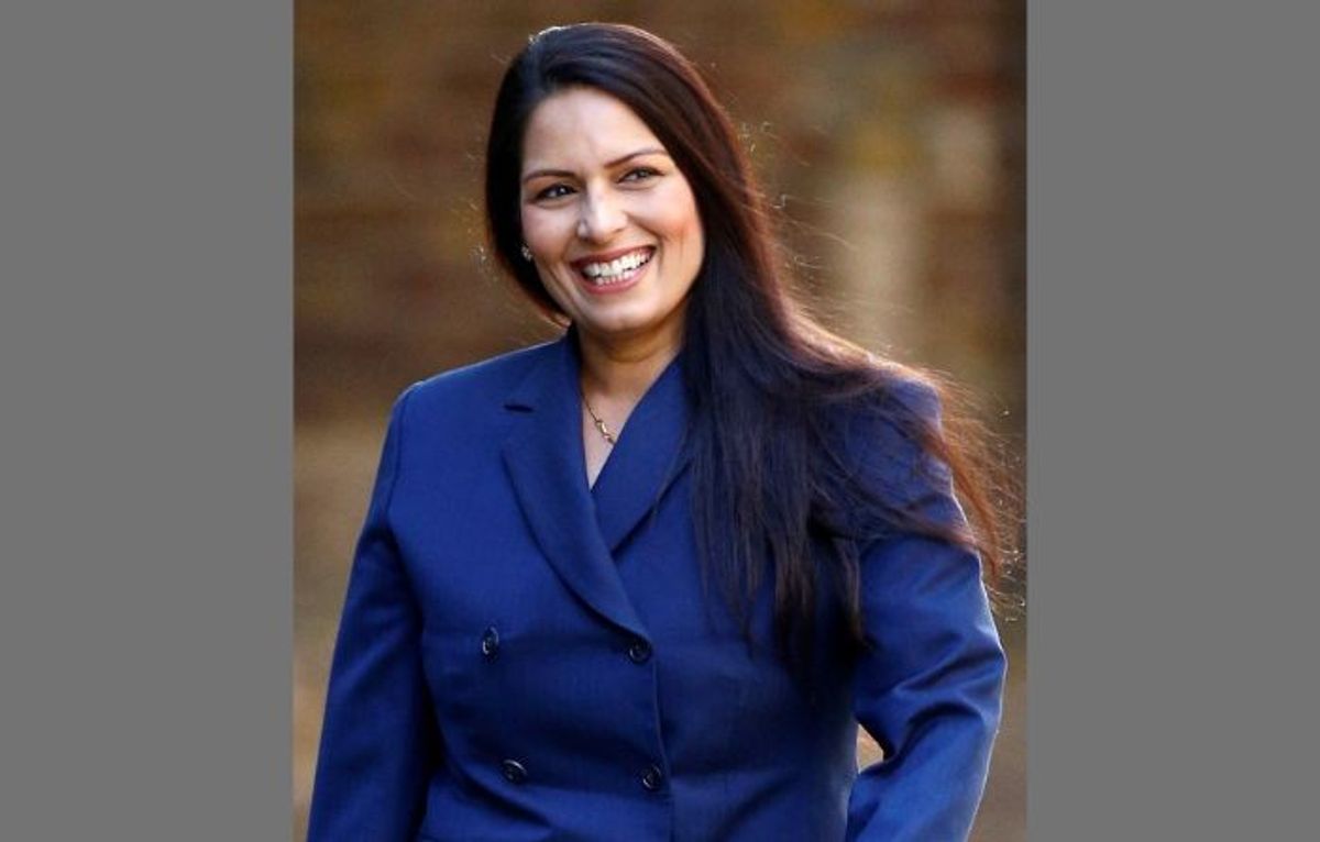 Former British home secretary Priti Patel