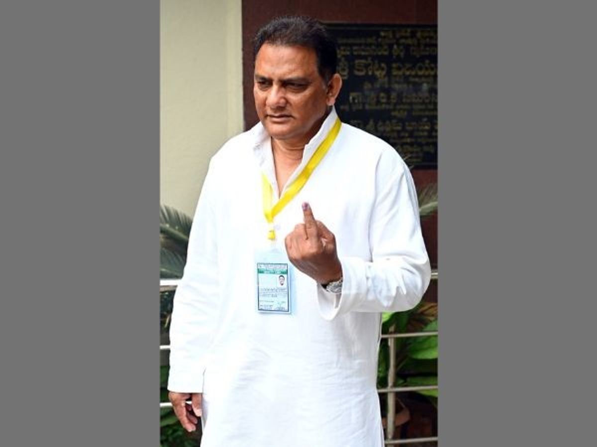Former India cricket captain Mohammed Azharuddin who contested the Telangana state elections on the ticket of the Indian National Congress