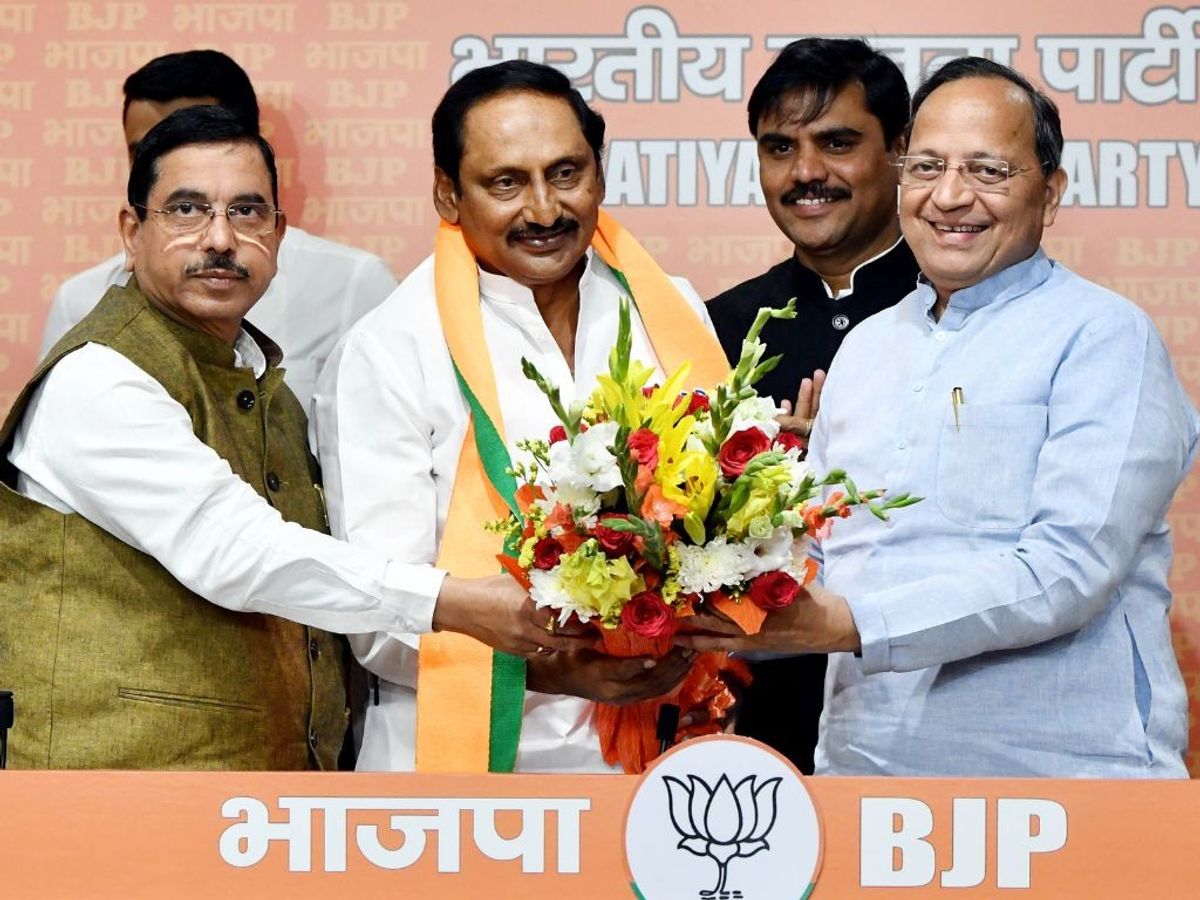 Former Indian National Congress leader Kiran Kumar Reddy joins BJP