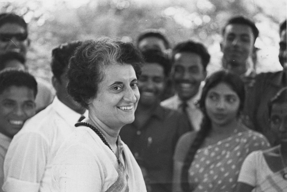 Former Indian prime minister Indira Gandhi