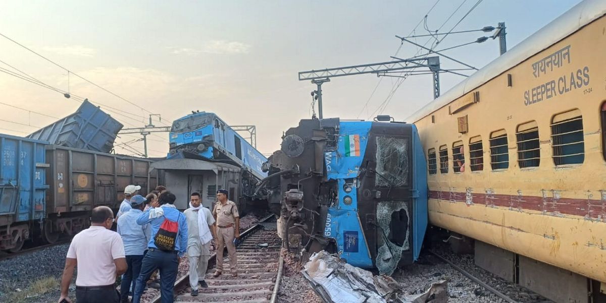 Freight train accident in India's Punjab state