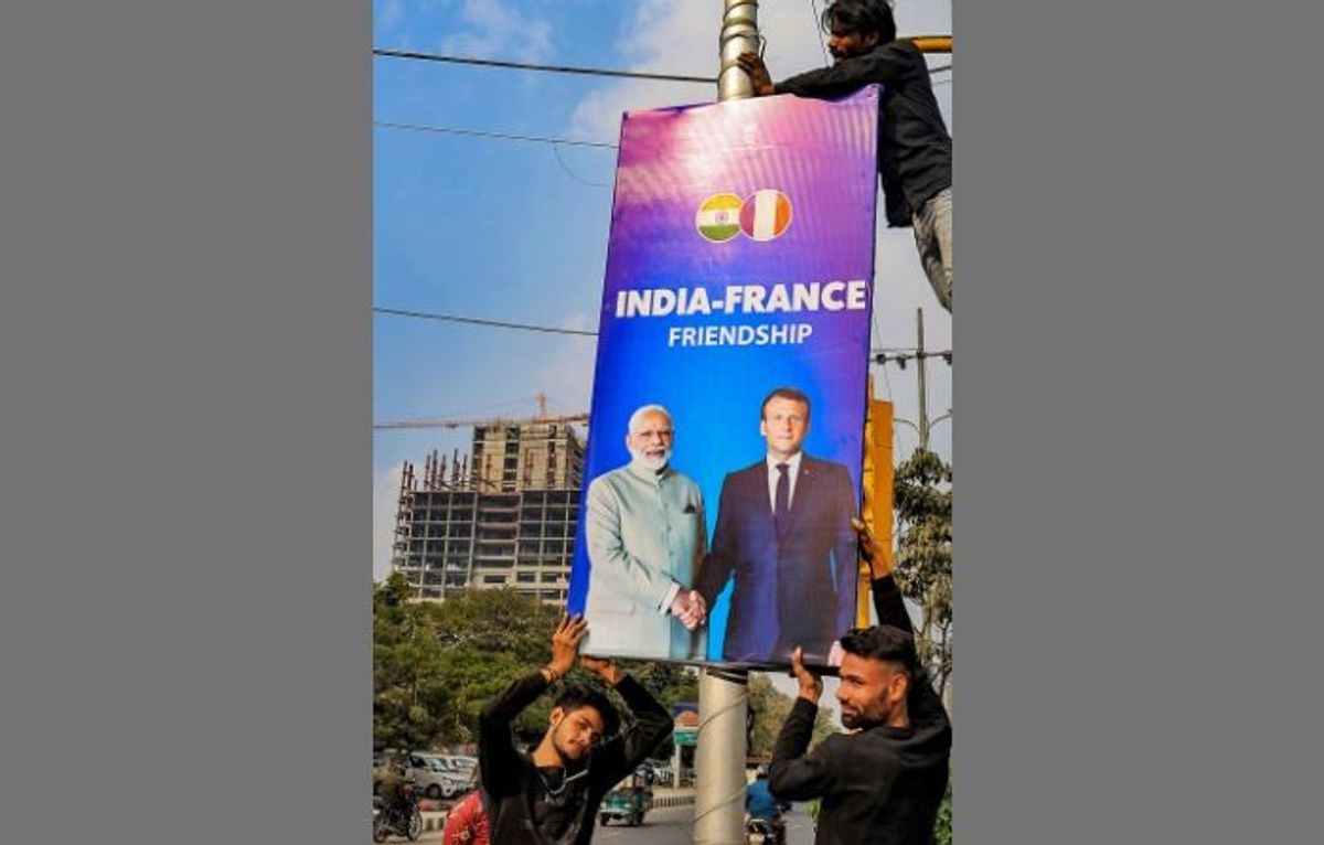 French president Emmanuel Macron in India for two-day visit