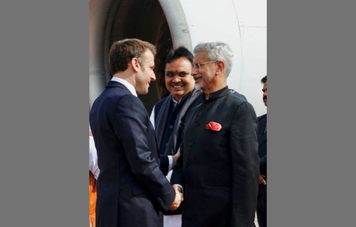 French president Emmanuel Macron in India