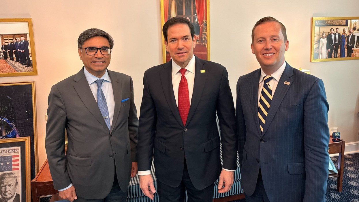 FS Vikram Misri meets Marco Rubio with Sergio Gor
