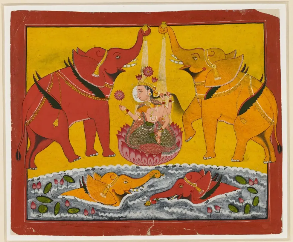 Gajalakshmi the goddess of good fortune