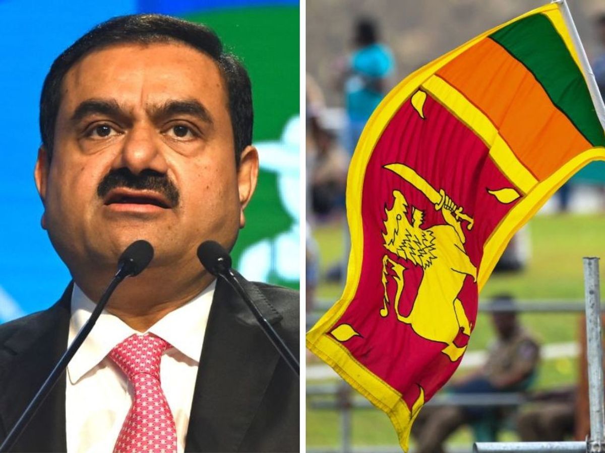 Gautam Adani and the Sri Lanka flag