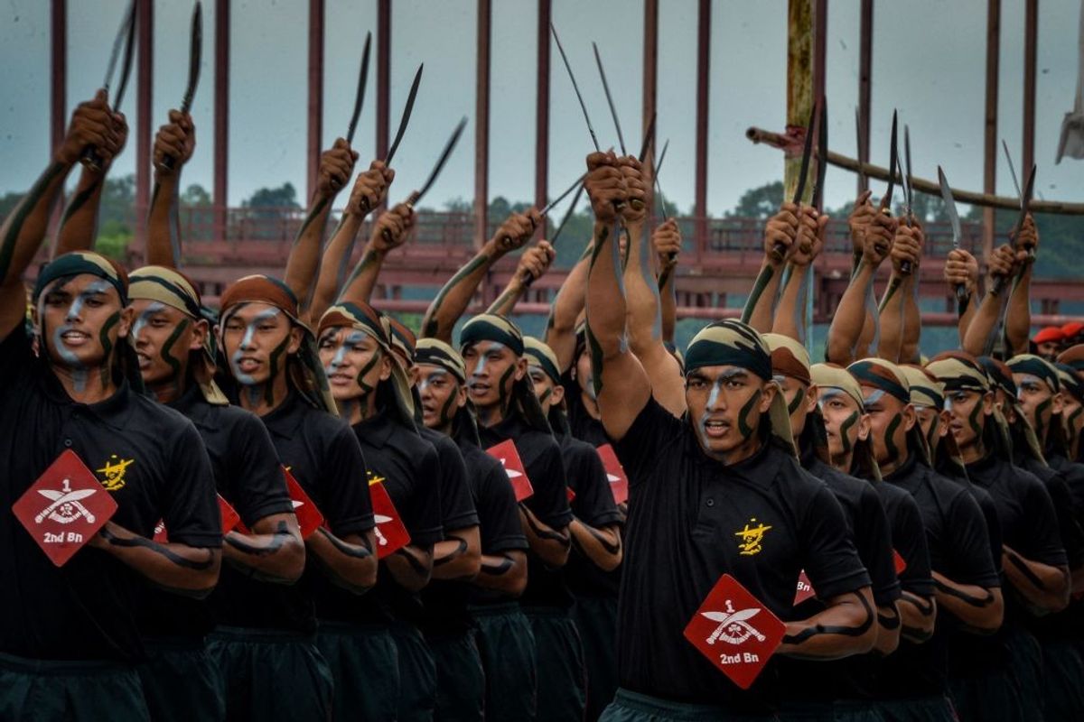 Gurkha soldiers