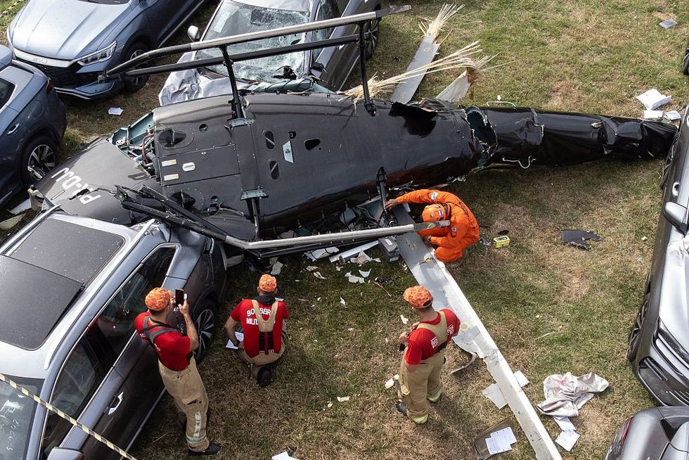 Helicopter crash in the Recreio dos Bandeirantes