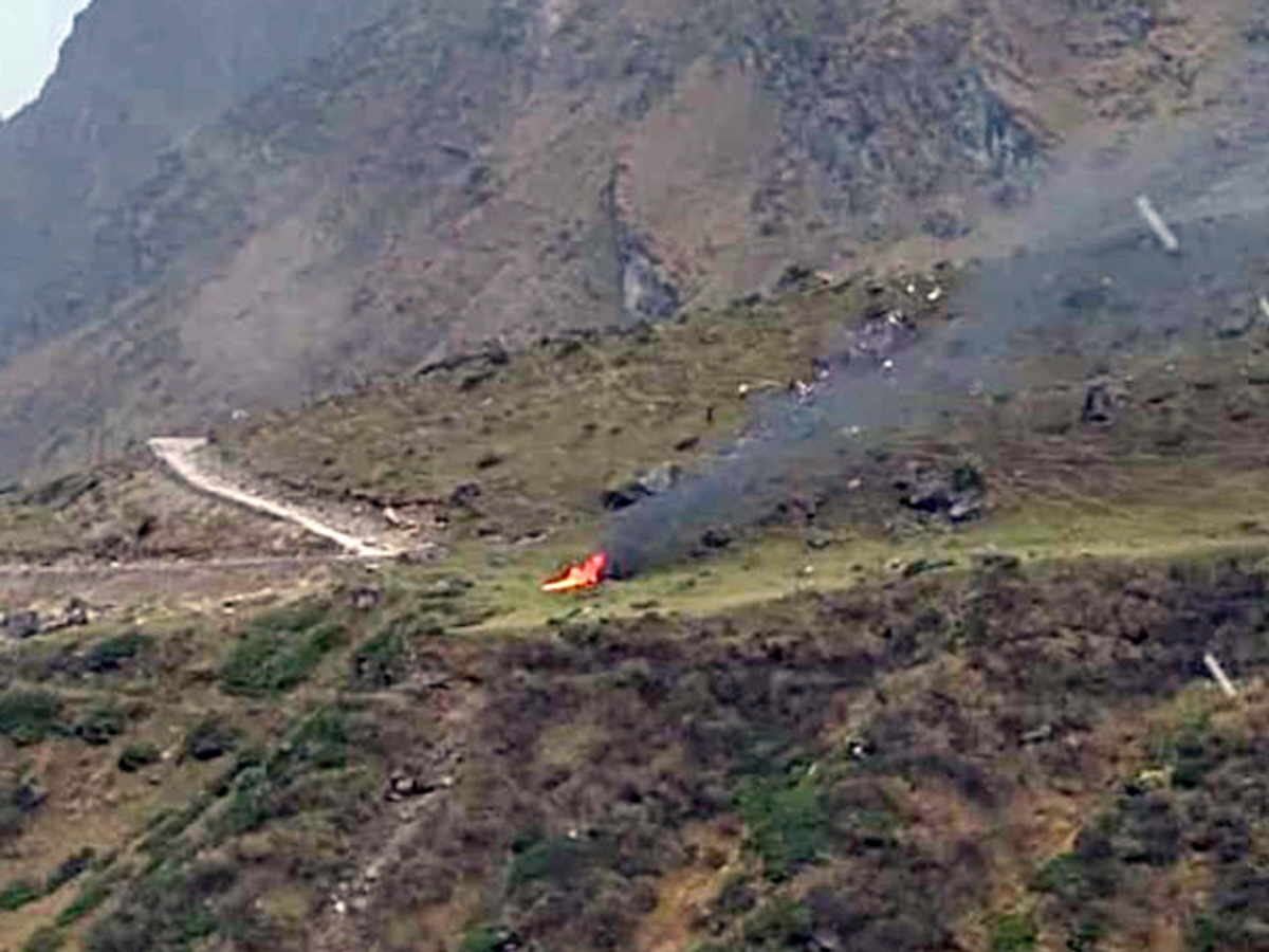 Helicopter crash in Uttarakhand