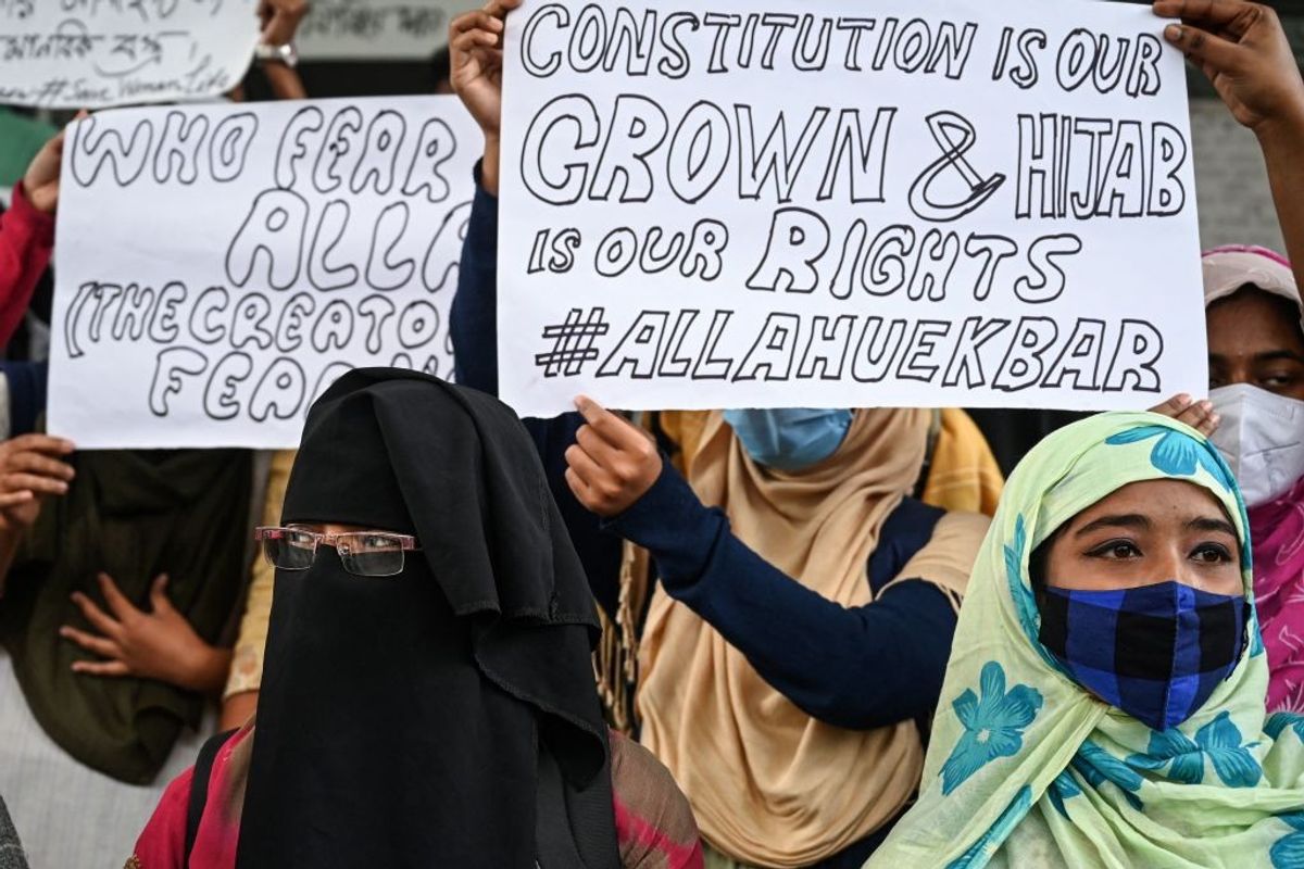 Hijab row protest India