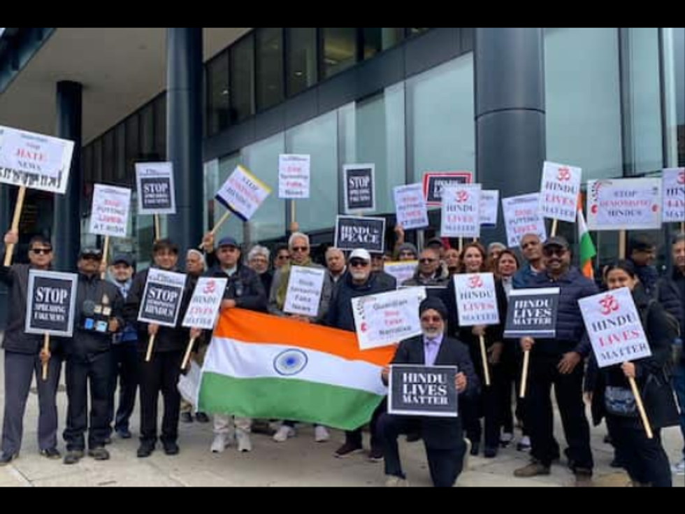 Hindus protest outside Guardian office