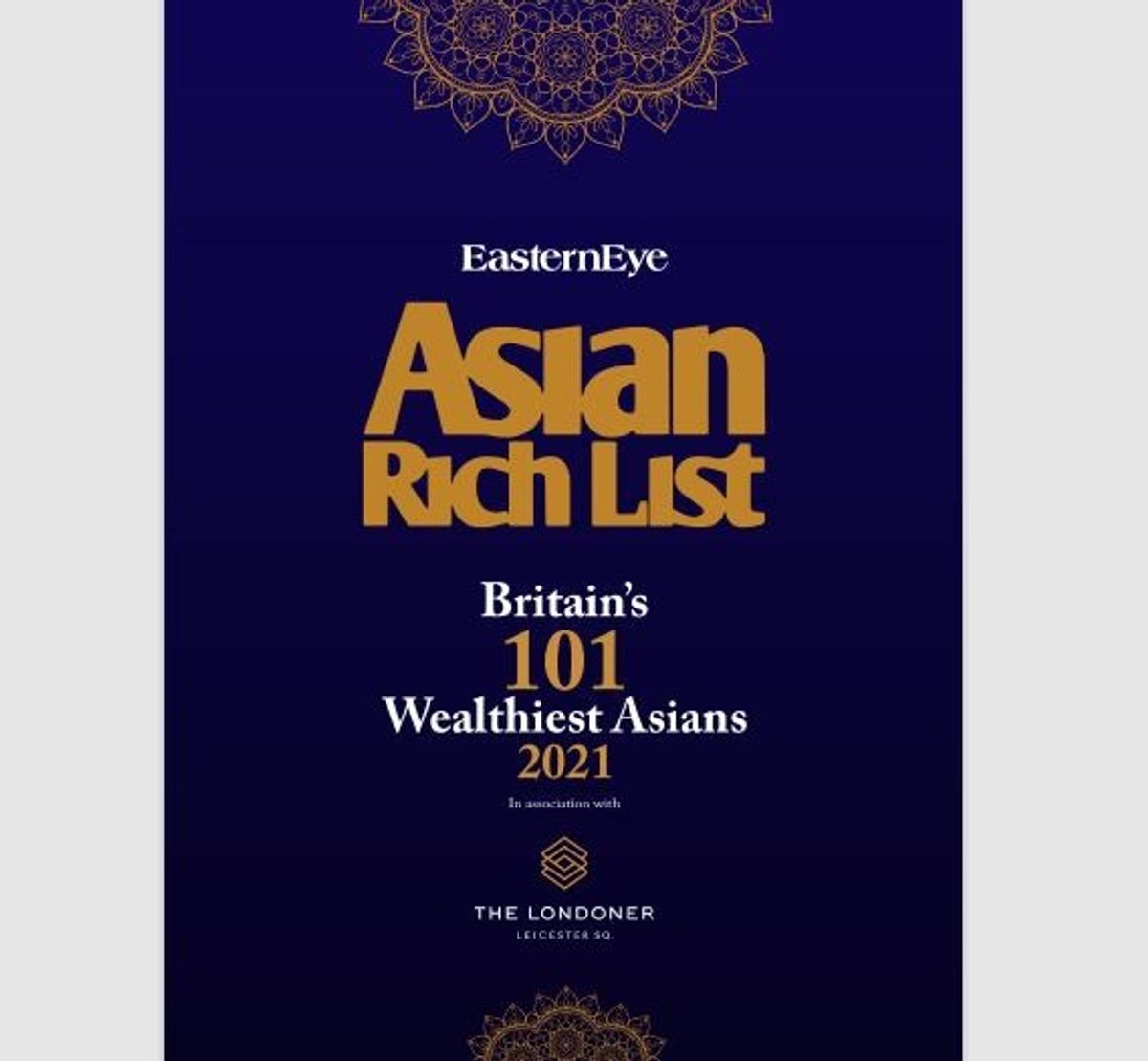 British Asian entrepreneurs beat pandemic in style, Asian Rich List shows