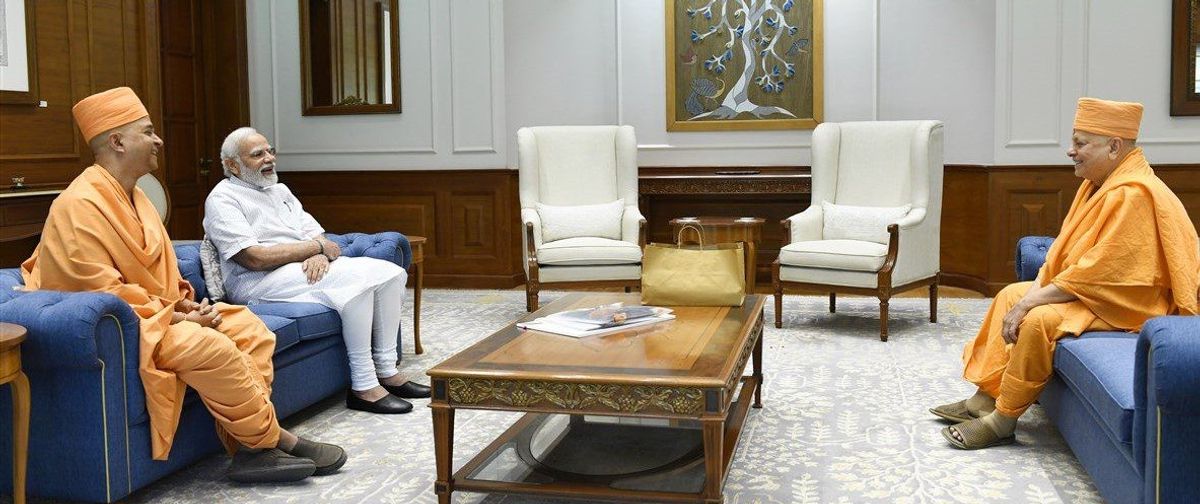 BAPS spiritual leaders meet Narendra Modi