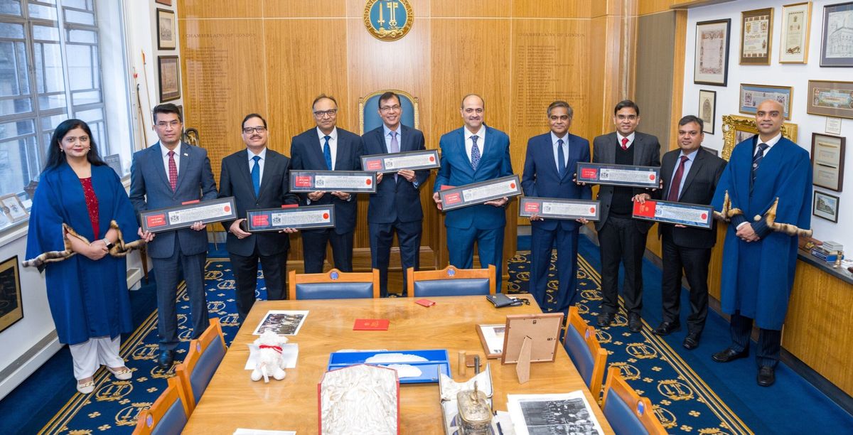 City of London Freedom honours for leading Indian bankers