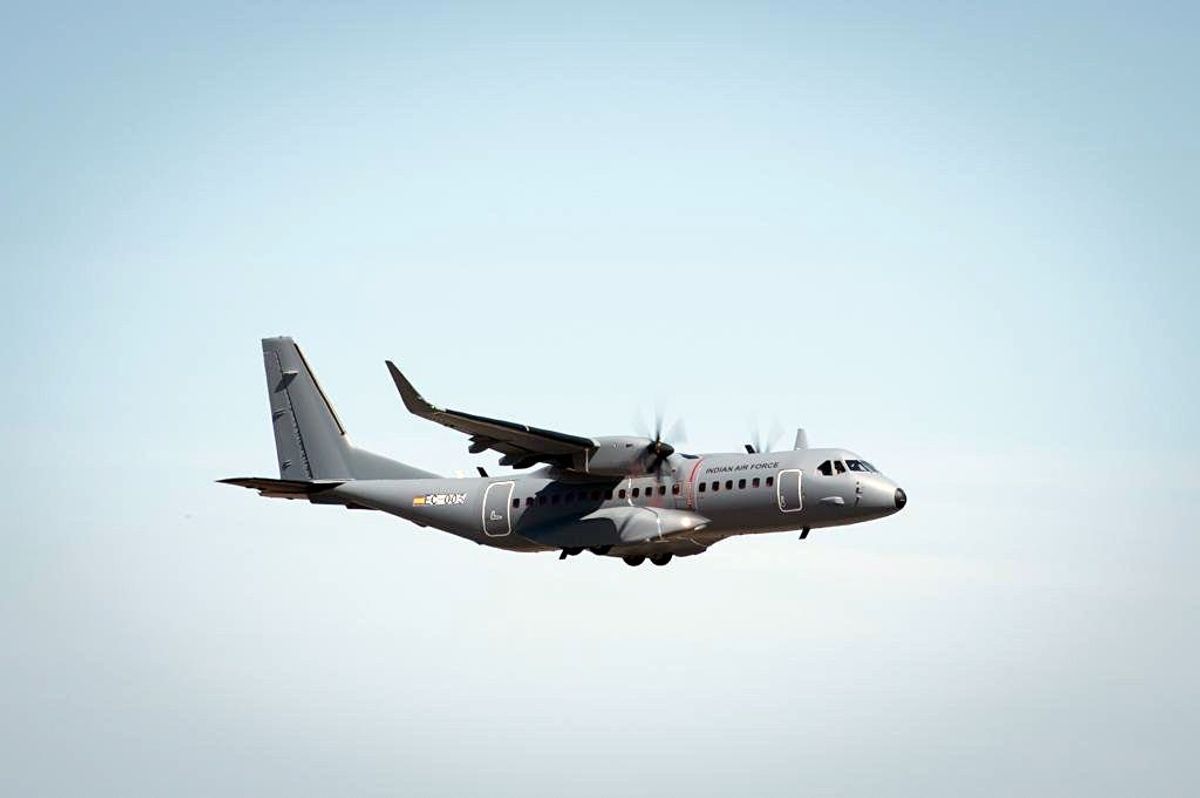 Airbus C295 built for India completes maiden flight in Spain