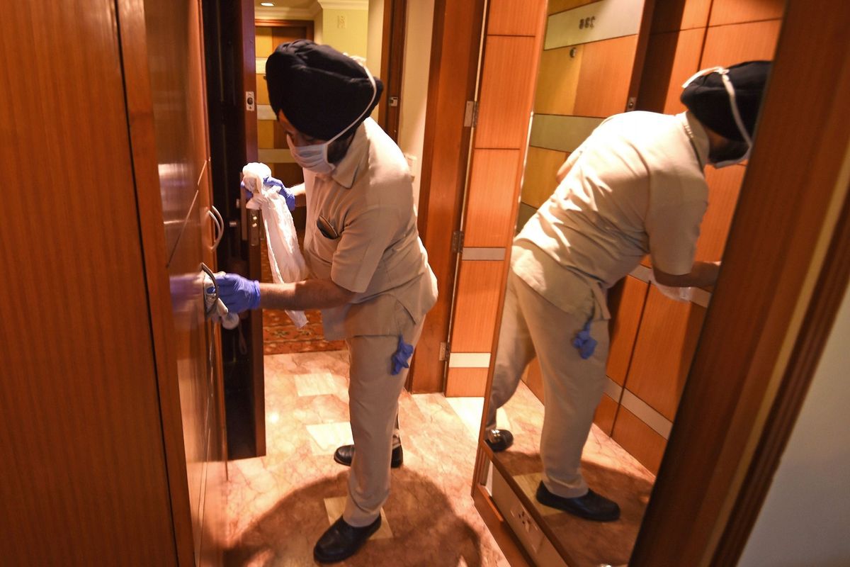 Hotels and ashrams repurposed for Delhi coronavirus surge