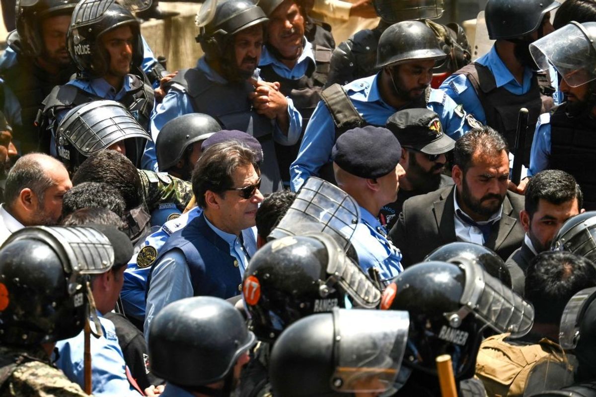 Imran Khan arrives in court after unlawful arrest