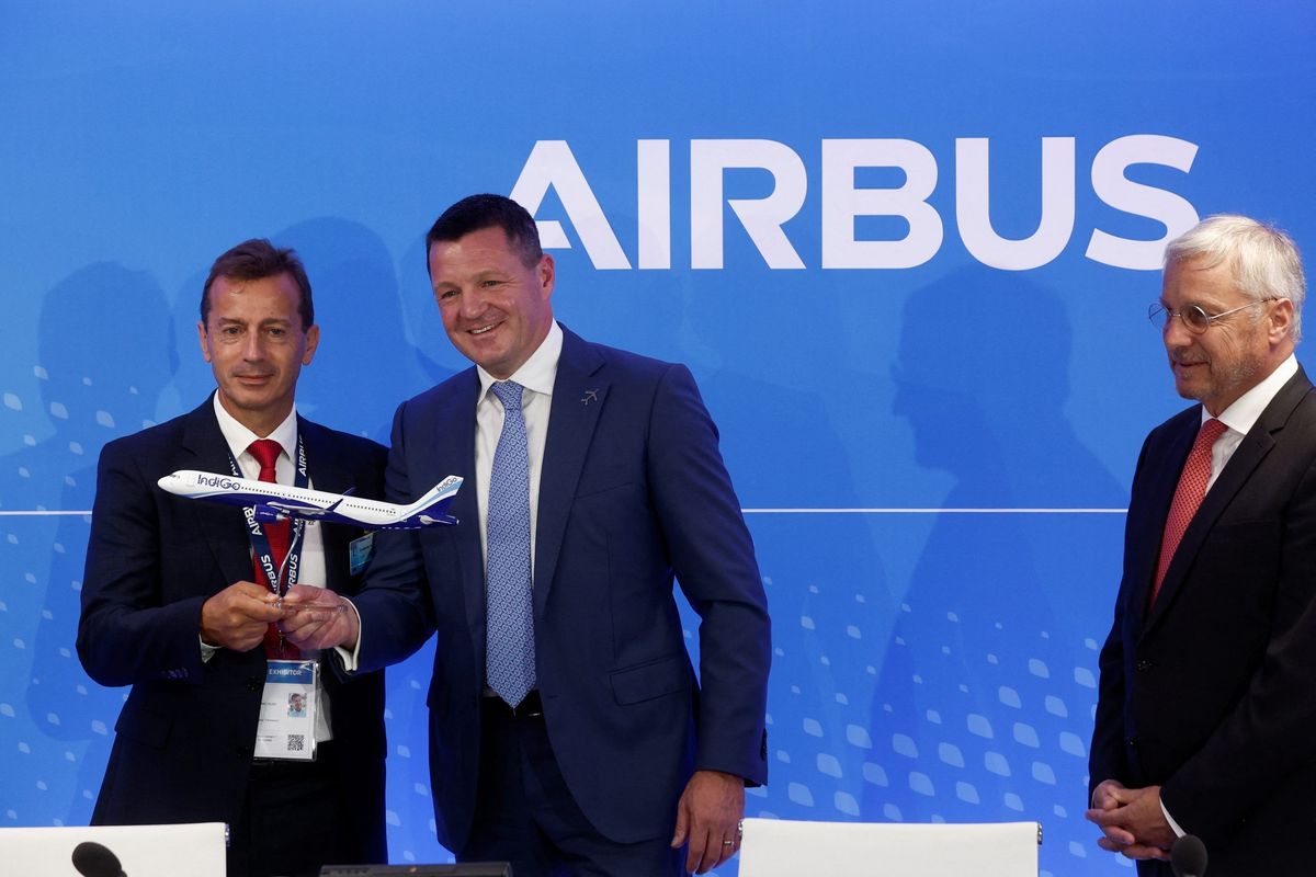 Airbus announces record 500-plane deal with IndiGo