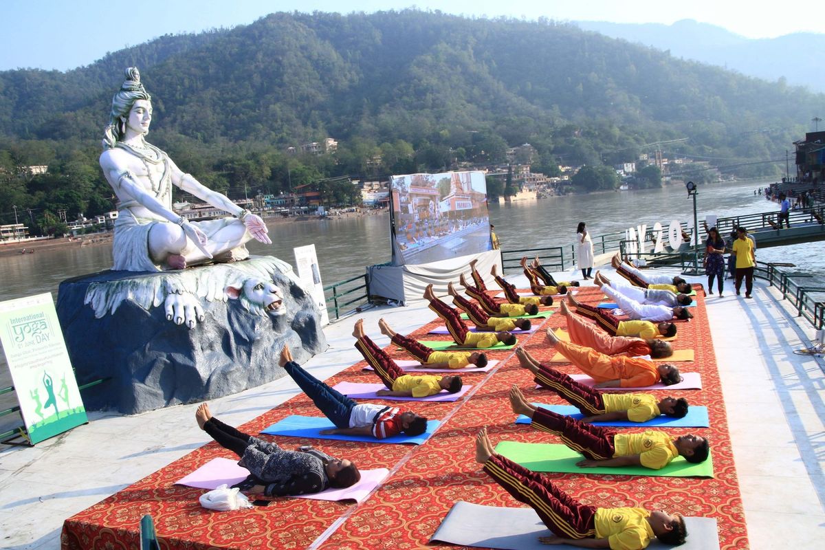 International Day of Yoga celebrated with UNICEF India at Parmarth Niketan