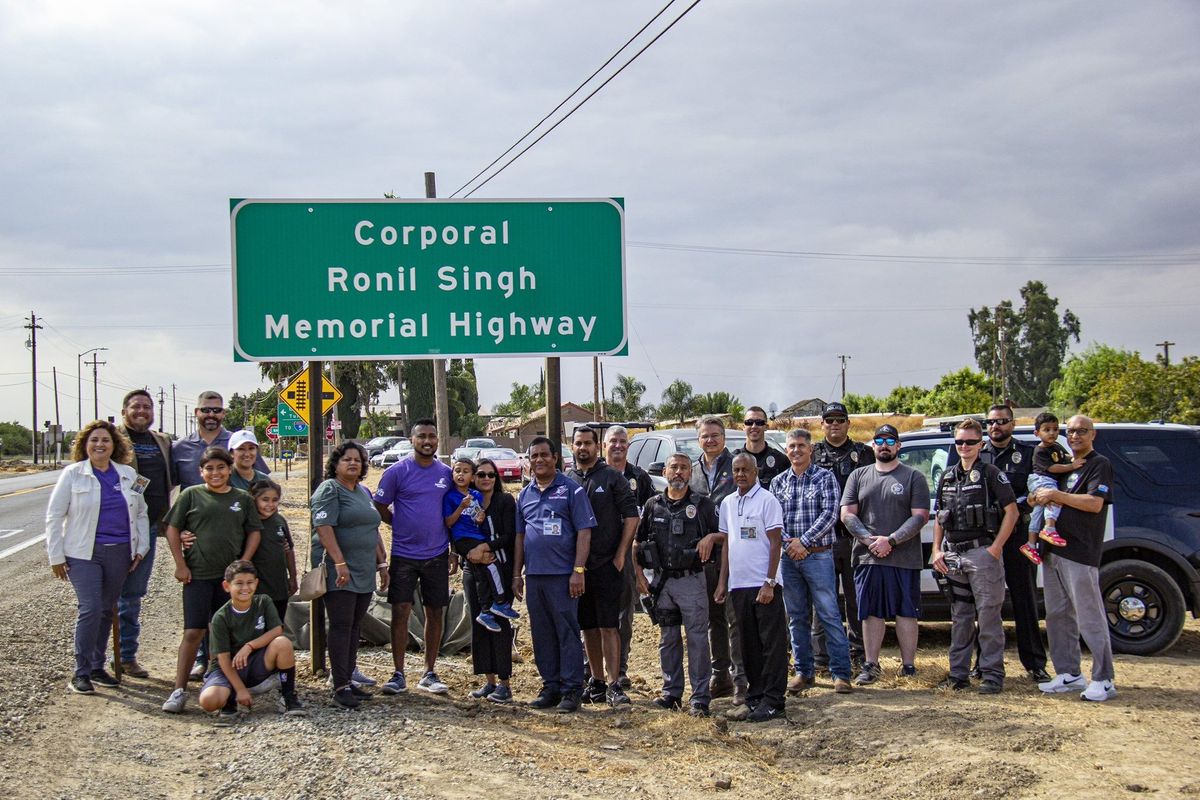 California highway named after heroic Indian-American officer Ronil Singh