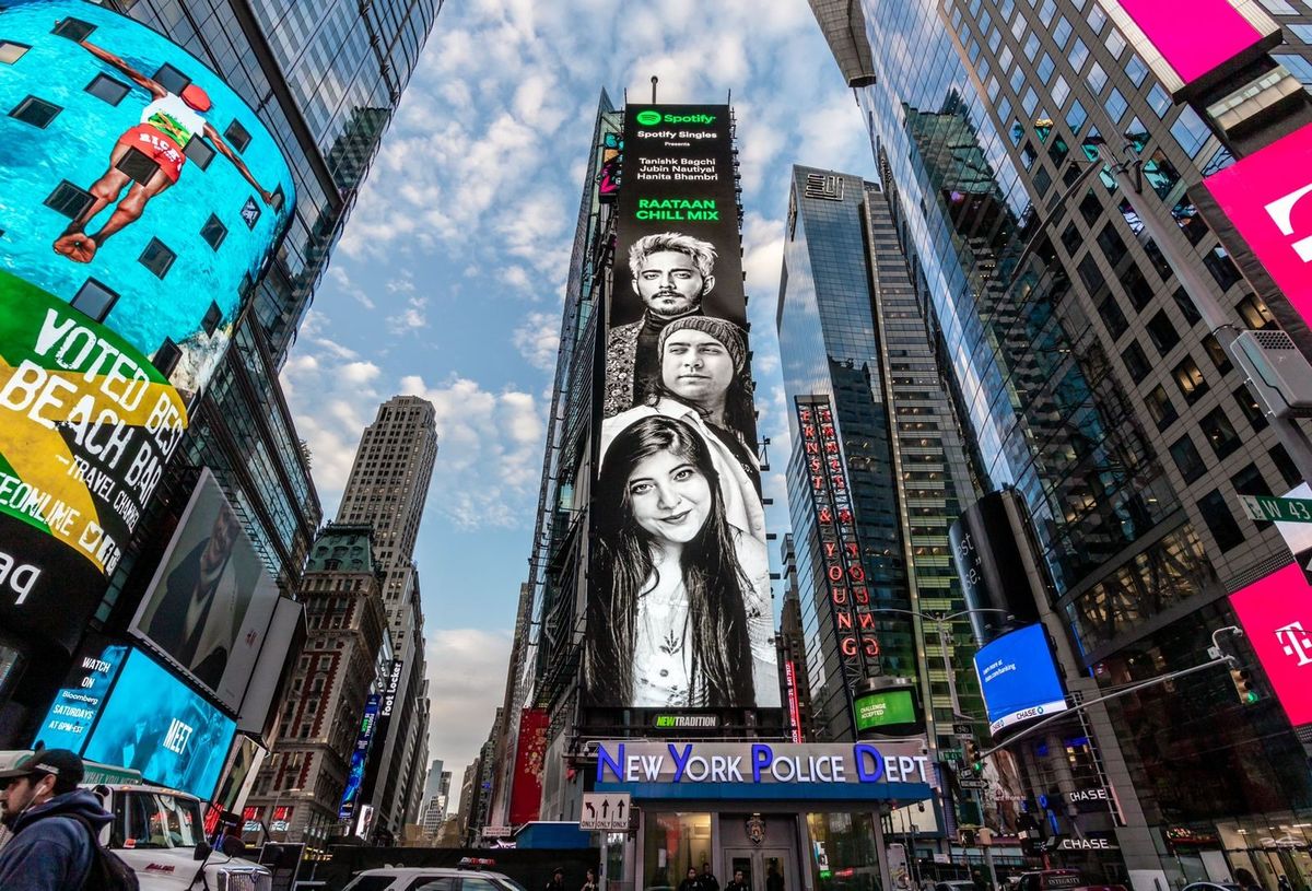 Raataan Lambiyan Chill Mix gets featured at Times Square NYC