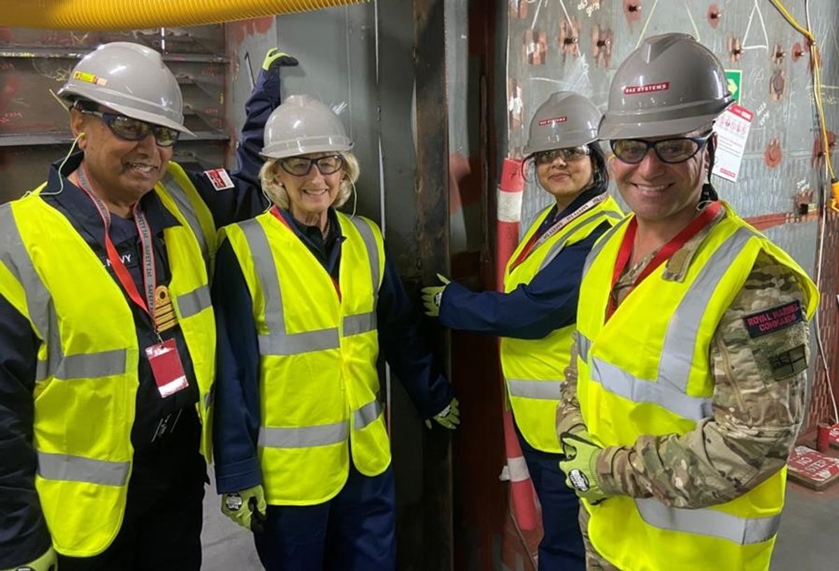 Captain Raj Aggarwal visits HMS Cardiff in Govan