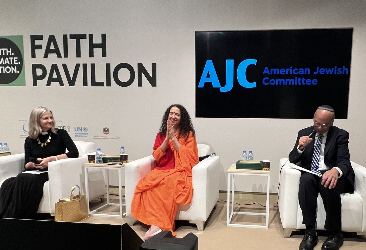Parmarth Niketan’s Sadhvi Bhagawati Saraswati speaks at first ‘Faith Pavilion’ at COP28