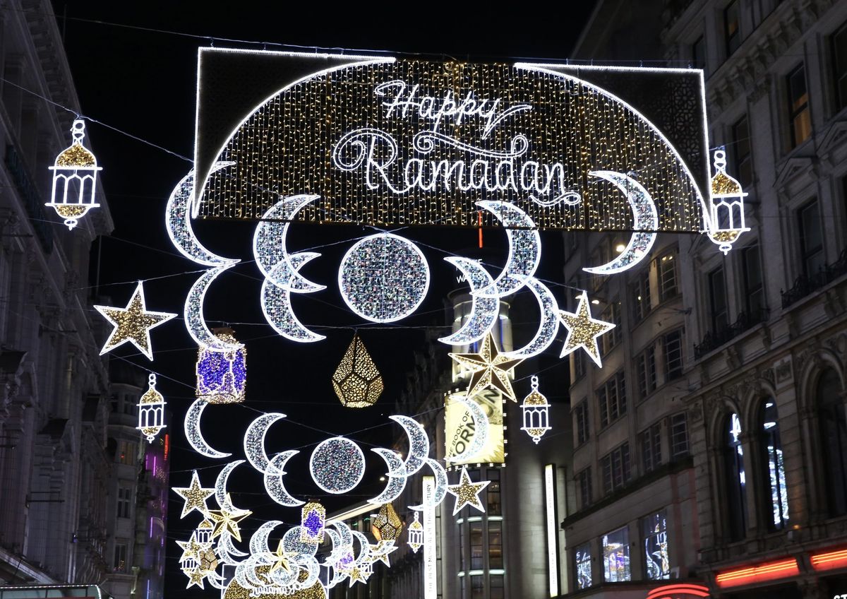 Ramadan Lights’ street illuminations in Piccadilly Circus mark the start of holy month