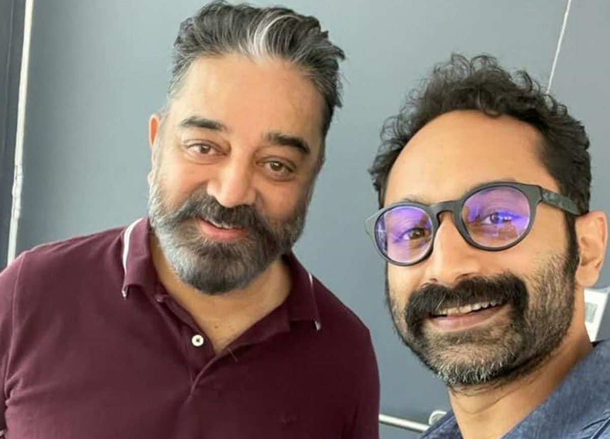 Fahadh Faasil joins Kamal Haasan on the sets of Vikram