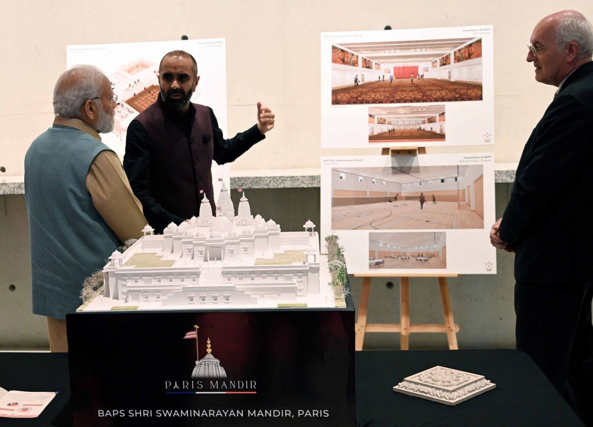 BAPS leaders update Modi on Paris temple construction