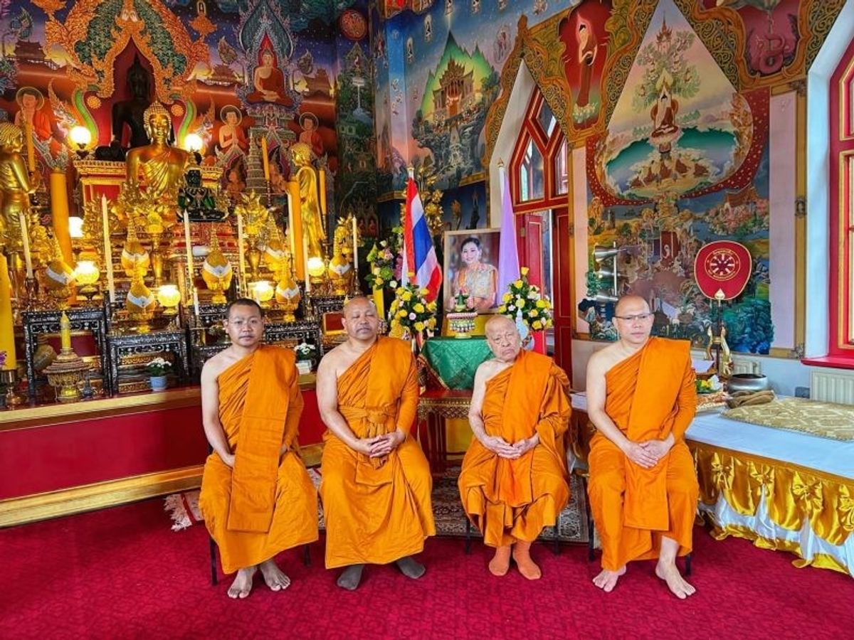 Monks in Wimbledon Buddhist temple where Novak Djokovic meditates cheer him on
