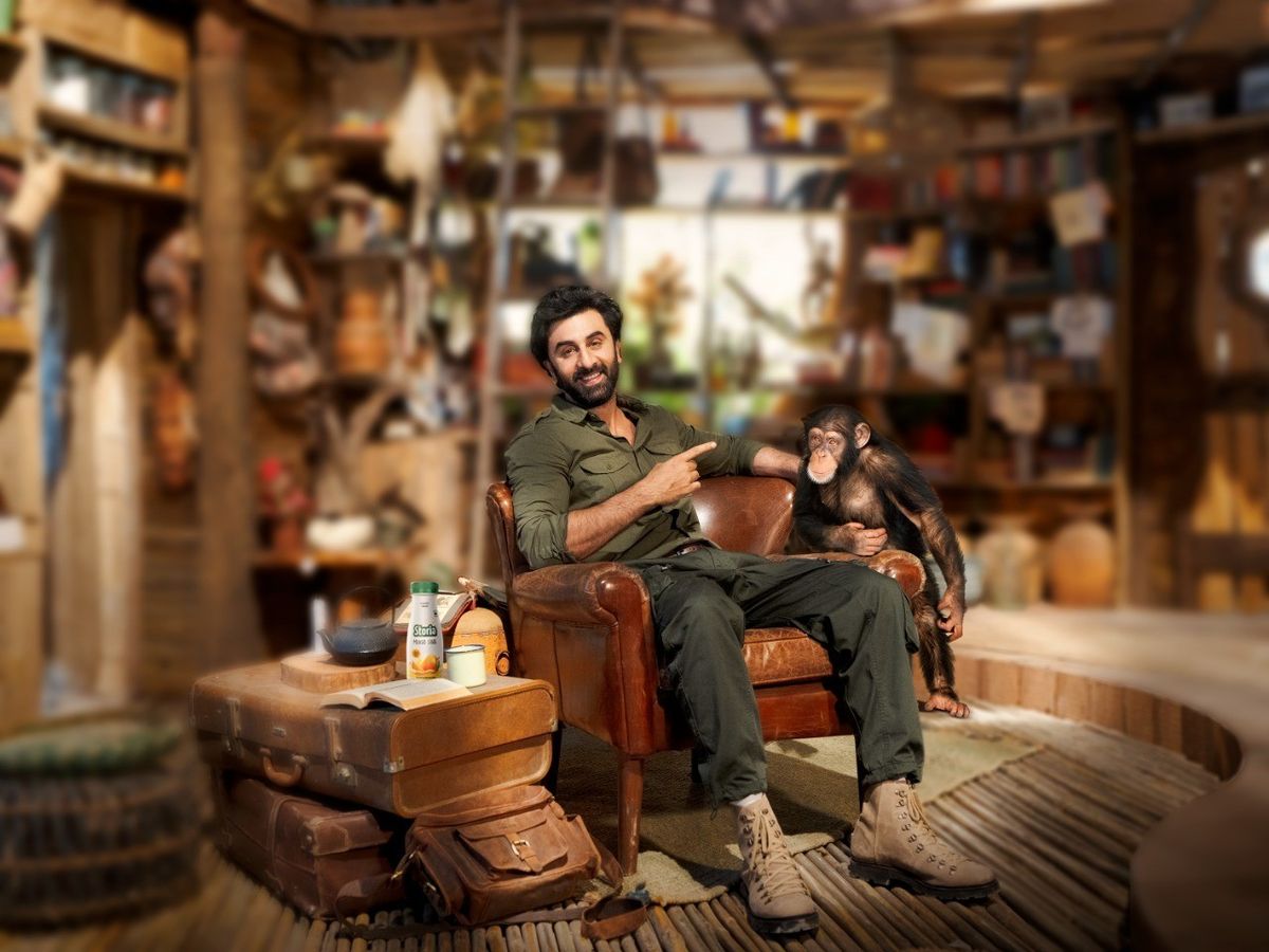 Ranbir Kapoor strikes a pose with a chimpanzee in new viral photos; is he hinting at a new project?