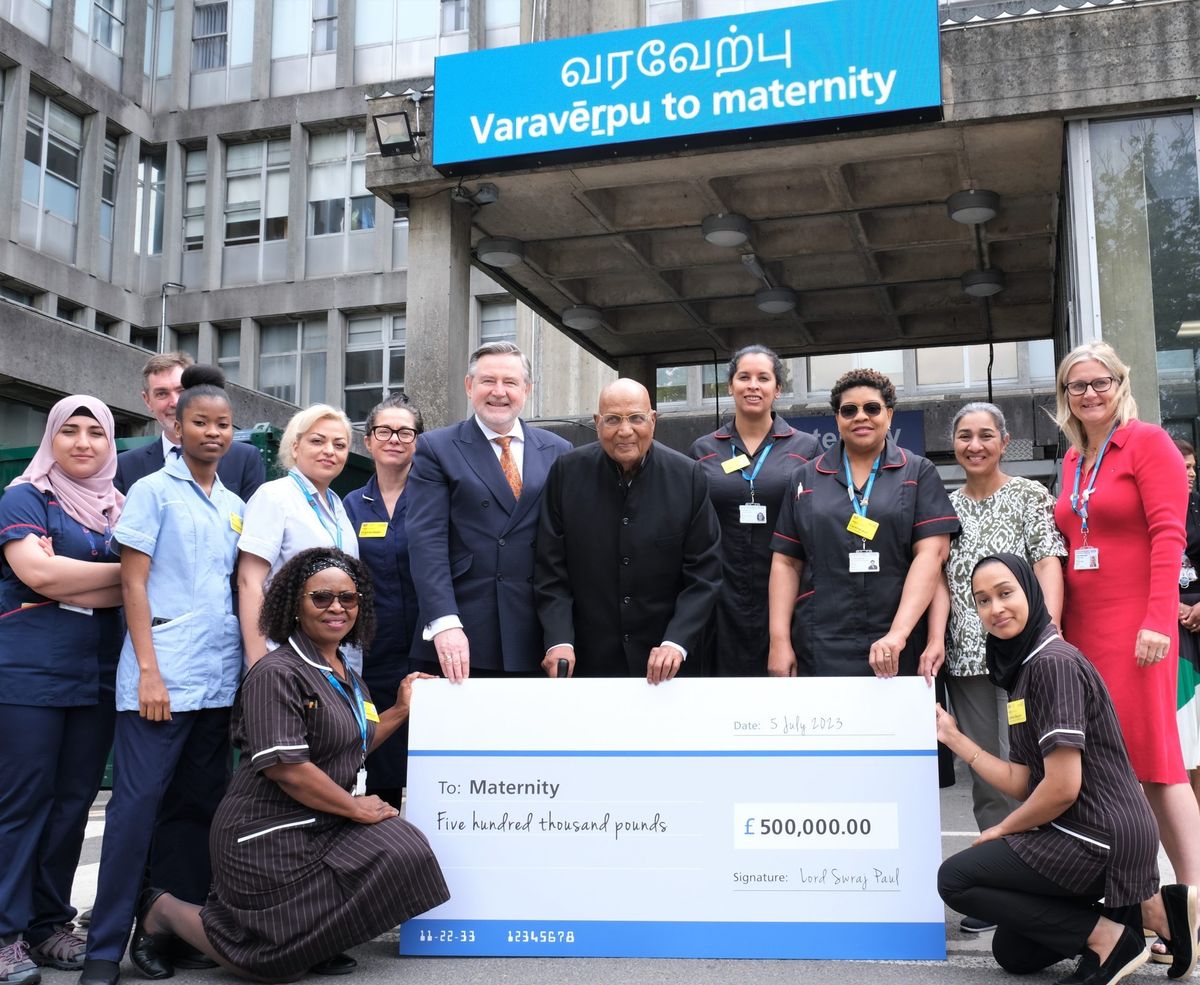 Lord Paul donates £500,000 to improve hospital’s maternity unit in wife’s memory