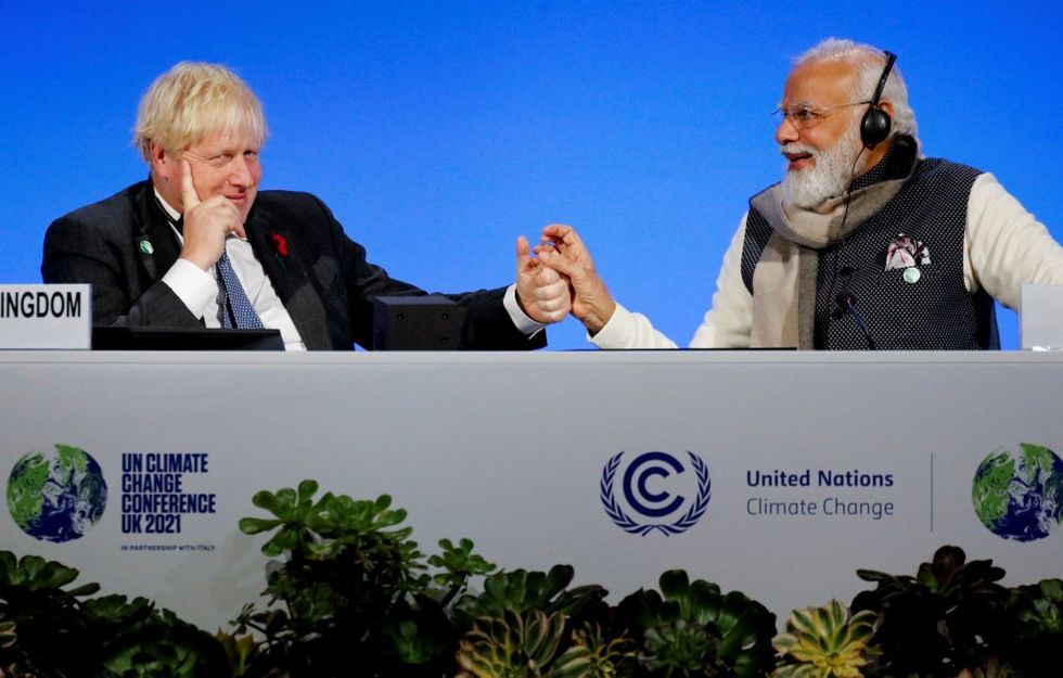 COP26: UK PM hails Modi's climate commitment