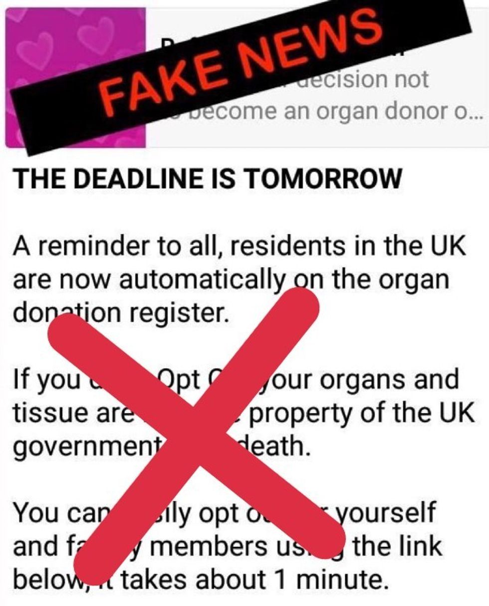 Wrong Information Circulating About Organ Donation Law Change