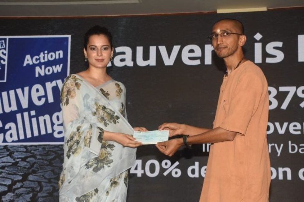 Kangana Ranaut Donates Rs 4.2m To Isha Foundation For Cauvery Calling Initiative