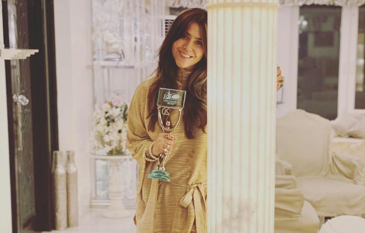 Ekta Kapoor receives the Hall of Fame Award by Indian Television Academy